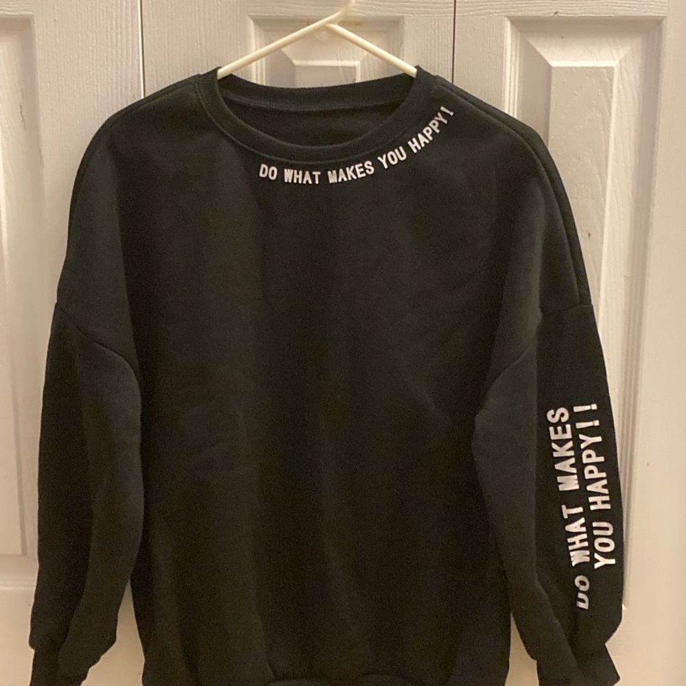 Black Graphic Men's Sweater